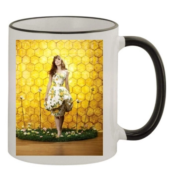 Anna Friel 11oz Colored Rim & Handle Mug