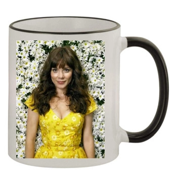 Anna Friel 11oz Colored Rim & Handle Mug