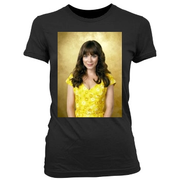 Anna Friel Women's Junior Cut Crewneck T-Shirt