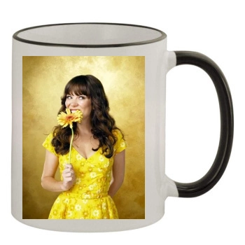 Anna Friel 11oz Colored Rim & Handle Mug