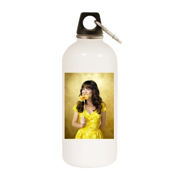 Anna Friel White Water Bottle With Carabiner