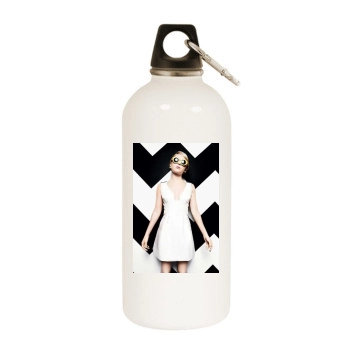 AnnaSophia Robb White Water Bottle With Carabiner