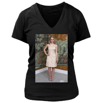 AnnaSophia Robb Women's Deep V-Neck TShirt