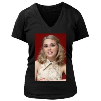 AnnaSophia Robb Women's Deep V-Neck TShirt