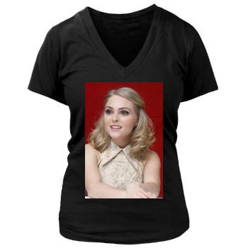 AnnaSophia Robb Women's Deep V-Neck TShirt