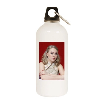 AnnaSophia Robb White Water Bottle With Carabiner