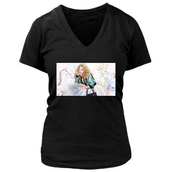 AnnaSophia Robb Women's Deep V-Neck TShirt