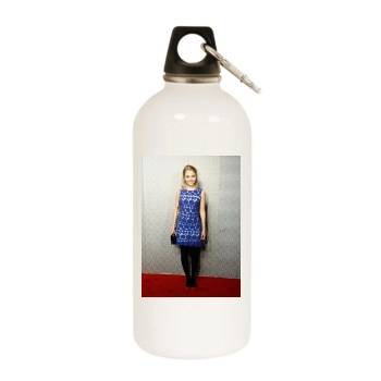 AnnaSophia Robb White Water Bottle With Carabiner