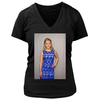 AnnaSophia Robb Women's Deep V-Neck TShirt