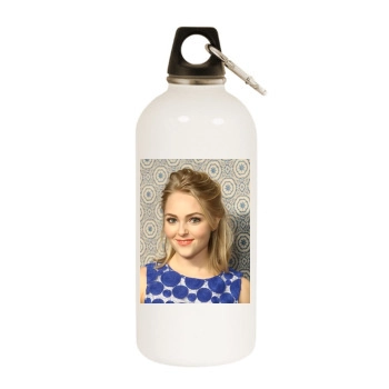 AnnaSophia Robb White Water Bottle With Carabiner