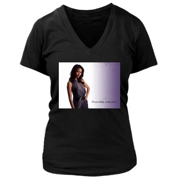 Thandie Newton Women's Deep V-Neck TShirt