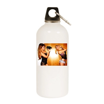 The Saturdays White Water Bottle With Carabiner