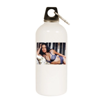 Tia Carrere White Water Bottle With Carabiner