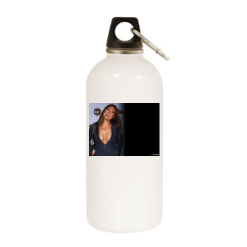 Tia Carrere White Water Bottle With Carabiner