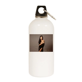 Tia Carrere White Water Bottle With Carabiner