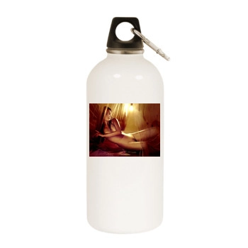 Tia Carrere White Water Bottle With Carabiner