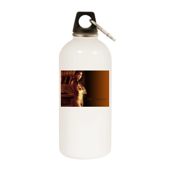 Tia Carrere White Water Bottle With Carabiner