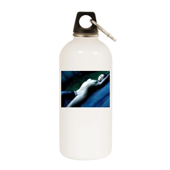 Tia Carrere White Water Bottle With Carabiner