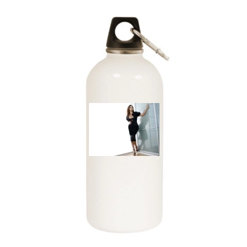 Tia Carrere White Water Bottle With Carabiner