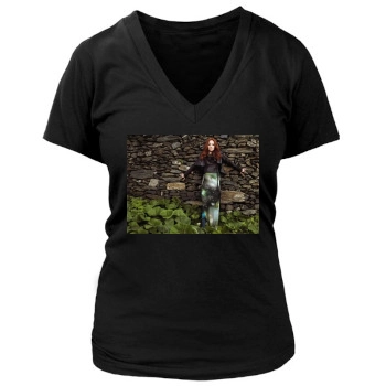 Tori Amos Women's Deep V-Neck TShirt