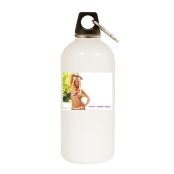 Tori Spelling White Water Bottle With Carabiner