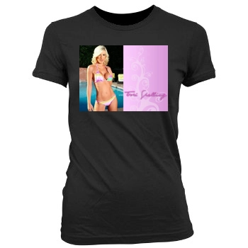 Tori Spelling Women's Junior Cut Crewneck T-Shirt