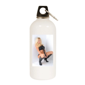 Torrie Wilson White Water Bottle With Carabiner