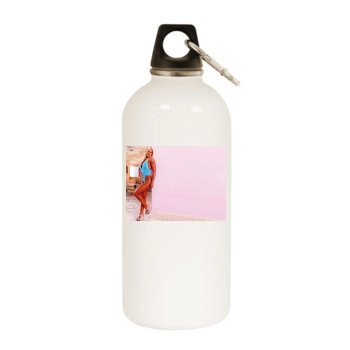 Torrie Wilson White Water Bottle With Carabiner