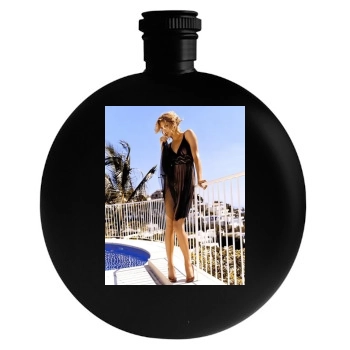 Tricia Helfer Round Flask