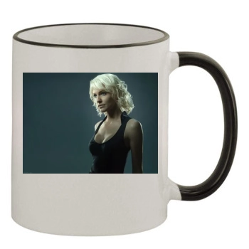 Tricia Helfer 11oz Colored Rim & Handle Mug