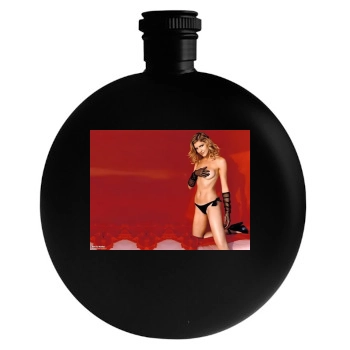 Tricia Helfer Round Flask