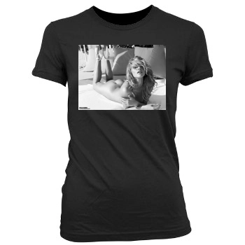 Tricia Helfer Women's Junior Cut Crewneck T-Shirt