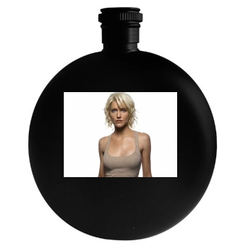 Tricia Helfer Round Flask