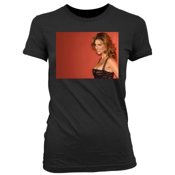 Tricia Helfer Women's Junior Cut Crewneck T-Shirt