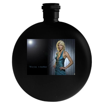 Tricia Helfer Round Flask