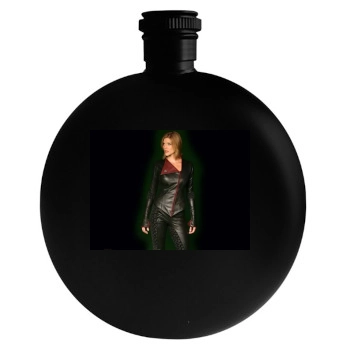 Tricia Helfer Round Flask