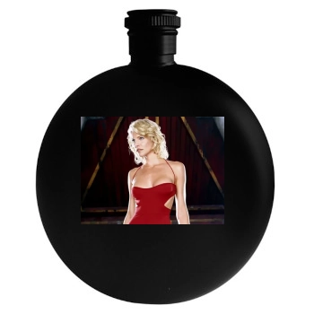 Tricia Helfer Round Flask