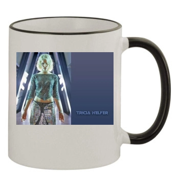 Tricia Helfer 11oz Colored Rim & Handle Mug