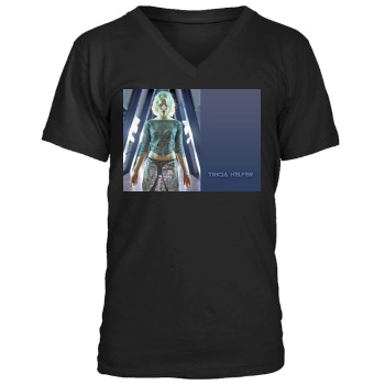 Tricia Helfer Men's V-Neck T-Shirt