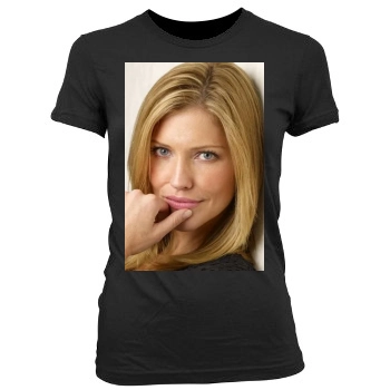 Tricia Helfer Women's Junior Cut Crewneck T-Shirt