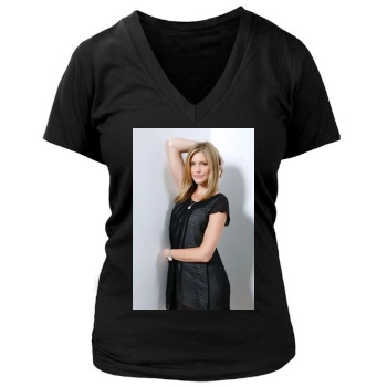 Tricia Helfer Women's Deep V-Neck TShirt