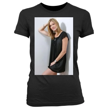 Tricia Helfer Women's Junior Cut Crewneck T-Shirt