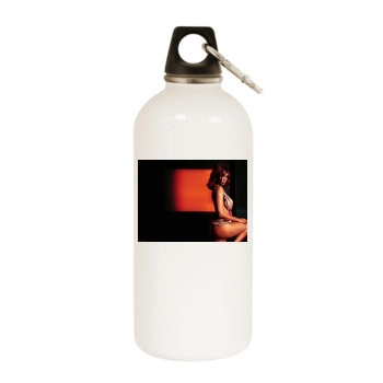 Tyra Banks White Water Bottle With Carabiner