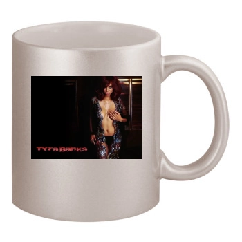 Tyra Banks 11oz Metallic Silver Mug