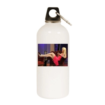 Tyra Banks White Water Bottle With Carabiner