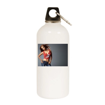 Tyra Banks White Water Bottle With Carabiner