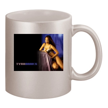 Tyra Banks 11oz Metallic Silver Mug