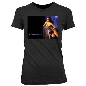 Tyra Banks Women's Junior Cut Crewneck T-Shirt