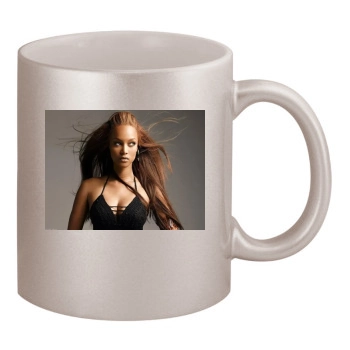 Tyra Banks 11oz Metallic Silver Mug