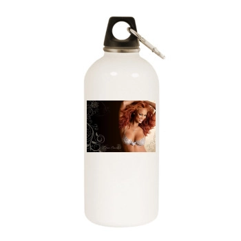 Tyra Banks White Water Bottle With Carabiner